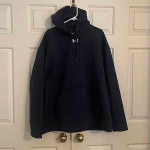 Navy blue two XL under armor hoodie